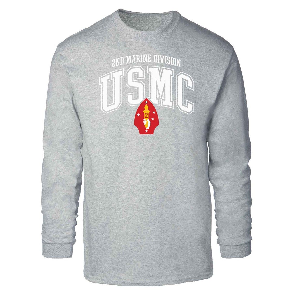 2nd Marine Division Arched Long Sleeve T-shirt - SGT GRIT