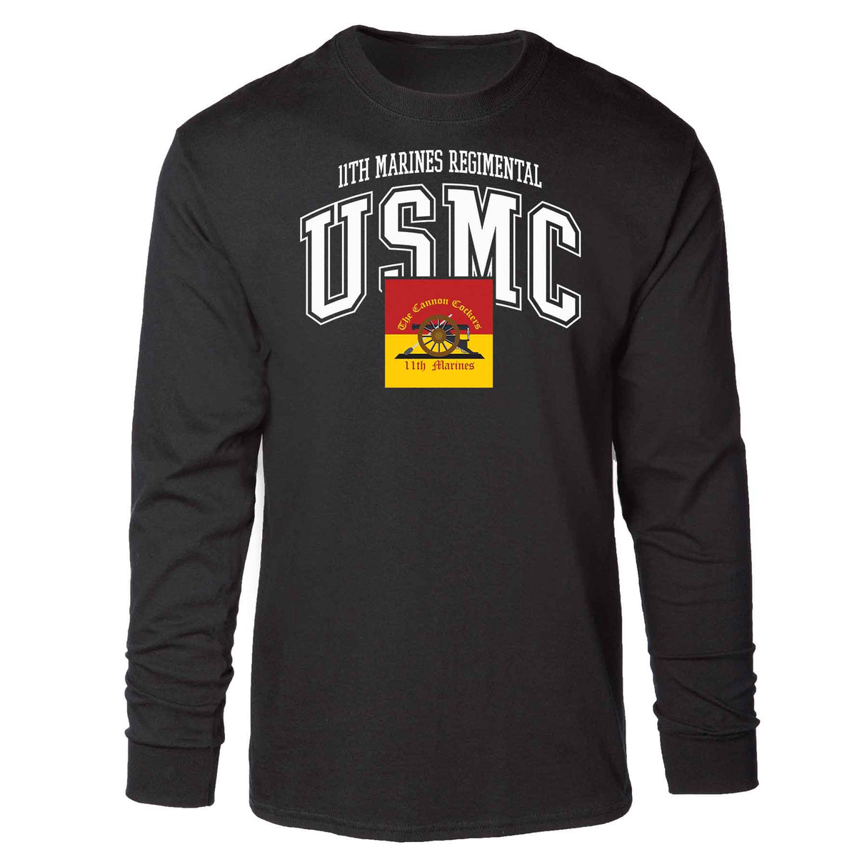 11th Marines Regimental Arched Long Sleeve T-shirt - SGT GRIT