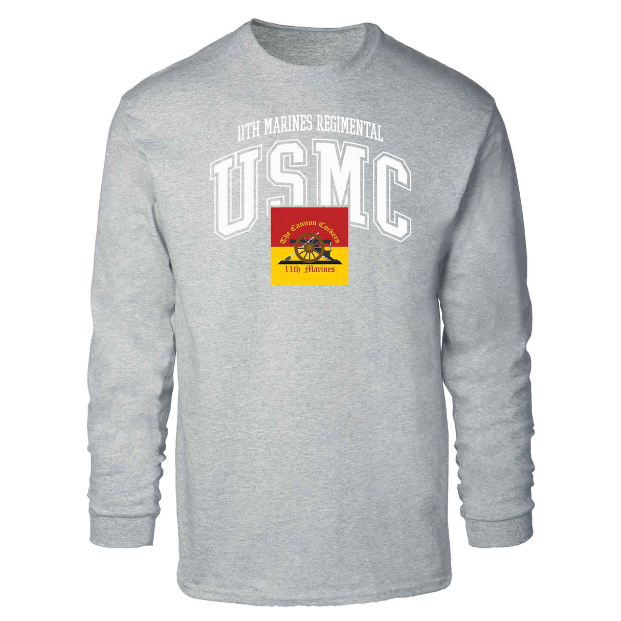 11th Marines Regimental Arched Long Sleeve T-shirt - SGT GRIT