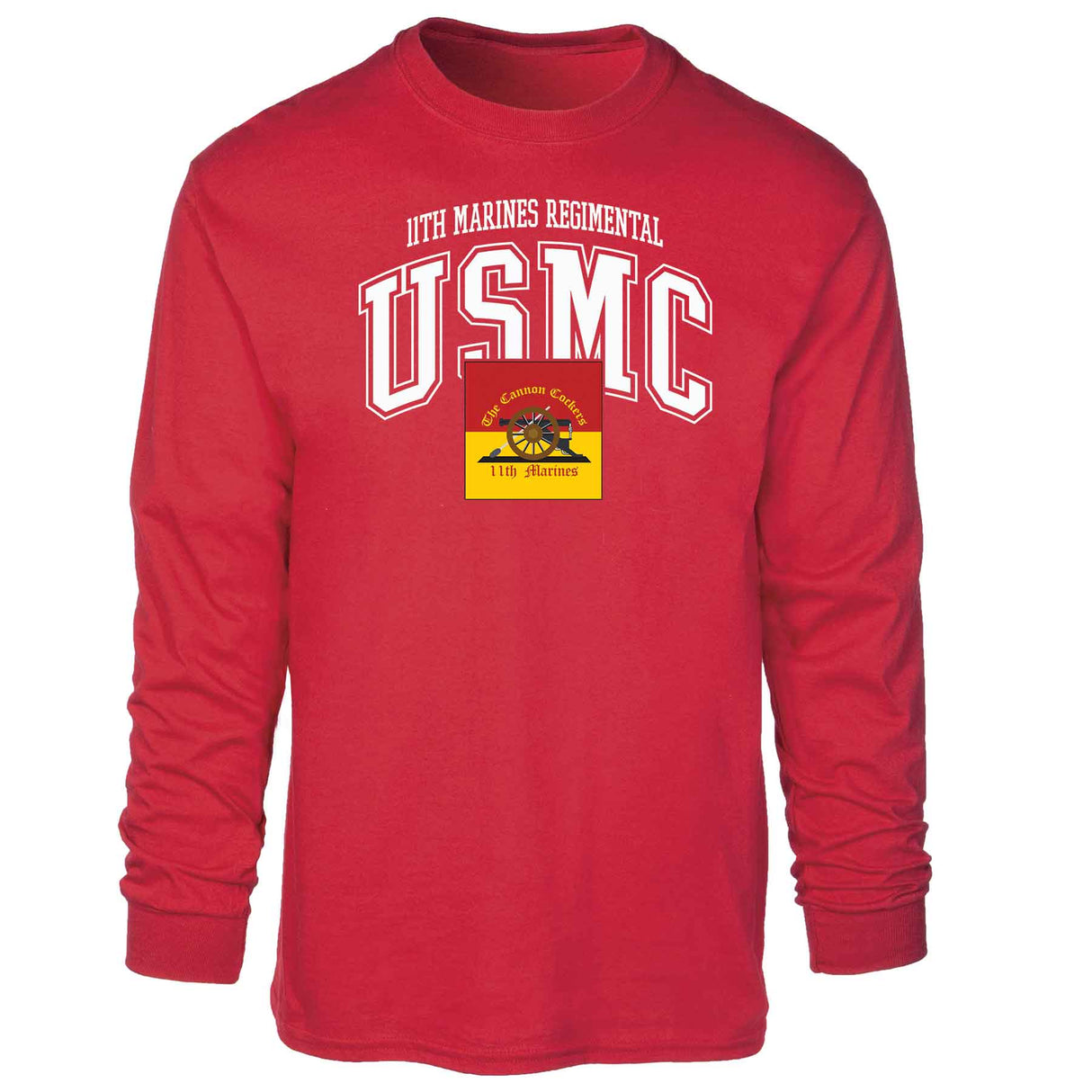 11th Marines Regimental Arched Long Sleeve T-shirt - SGT GRIT