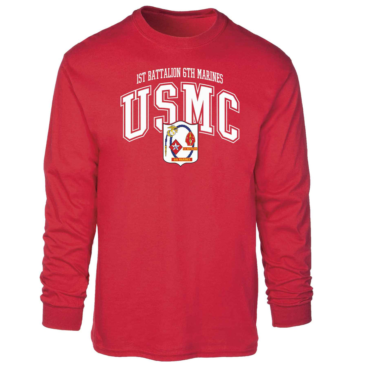 1st Battalion 6th Marines Arched Long Sleeve T-shirt - SGT GRIT