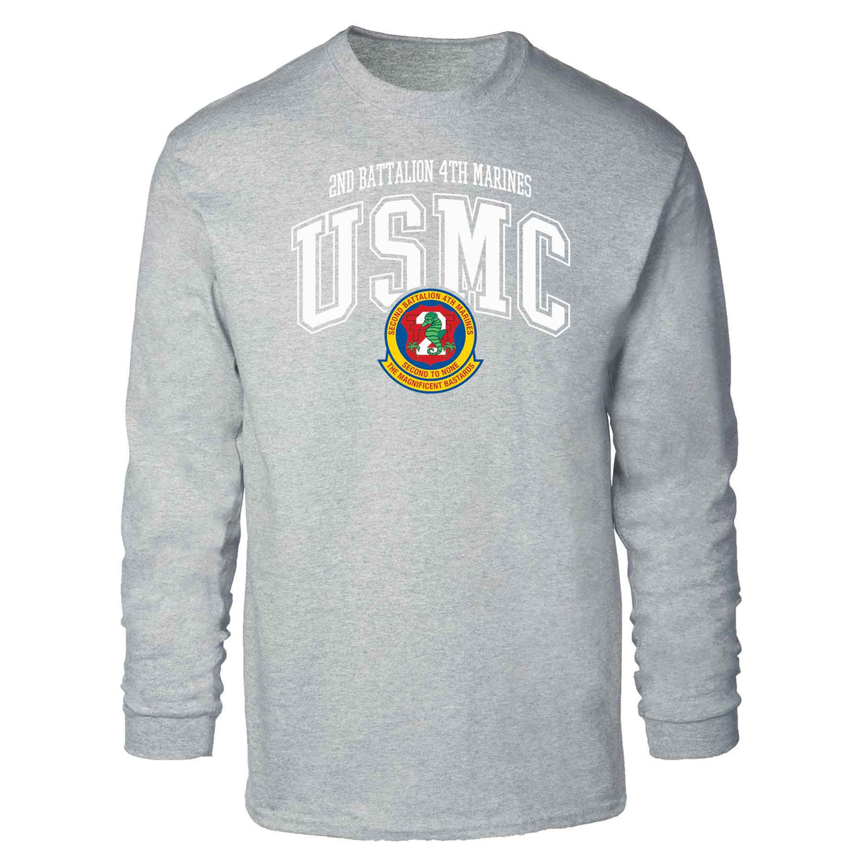 2nd Battalion 4th Marines Arched Long Sleeve T-shirt - SGT GRIT