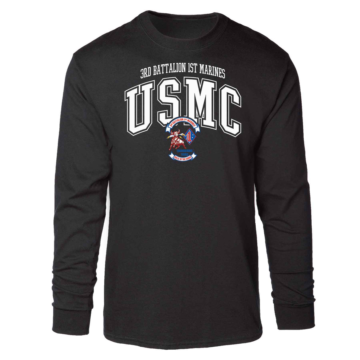 3rd Battalion 1st Marines Arched Long Sleeve T-shirt - SGT GRIT