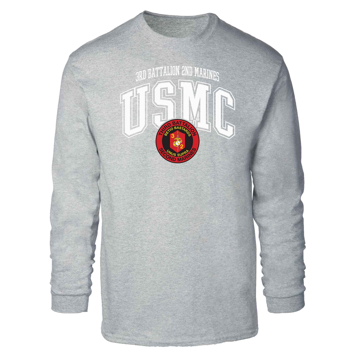 3rd Battalion 2nd Marines Arched Long Sleeve T-shirt - SGT GRIT
