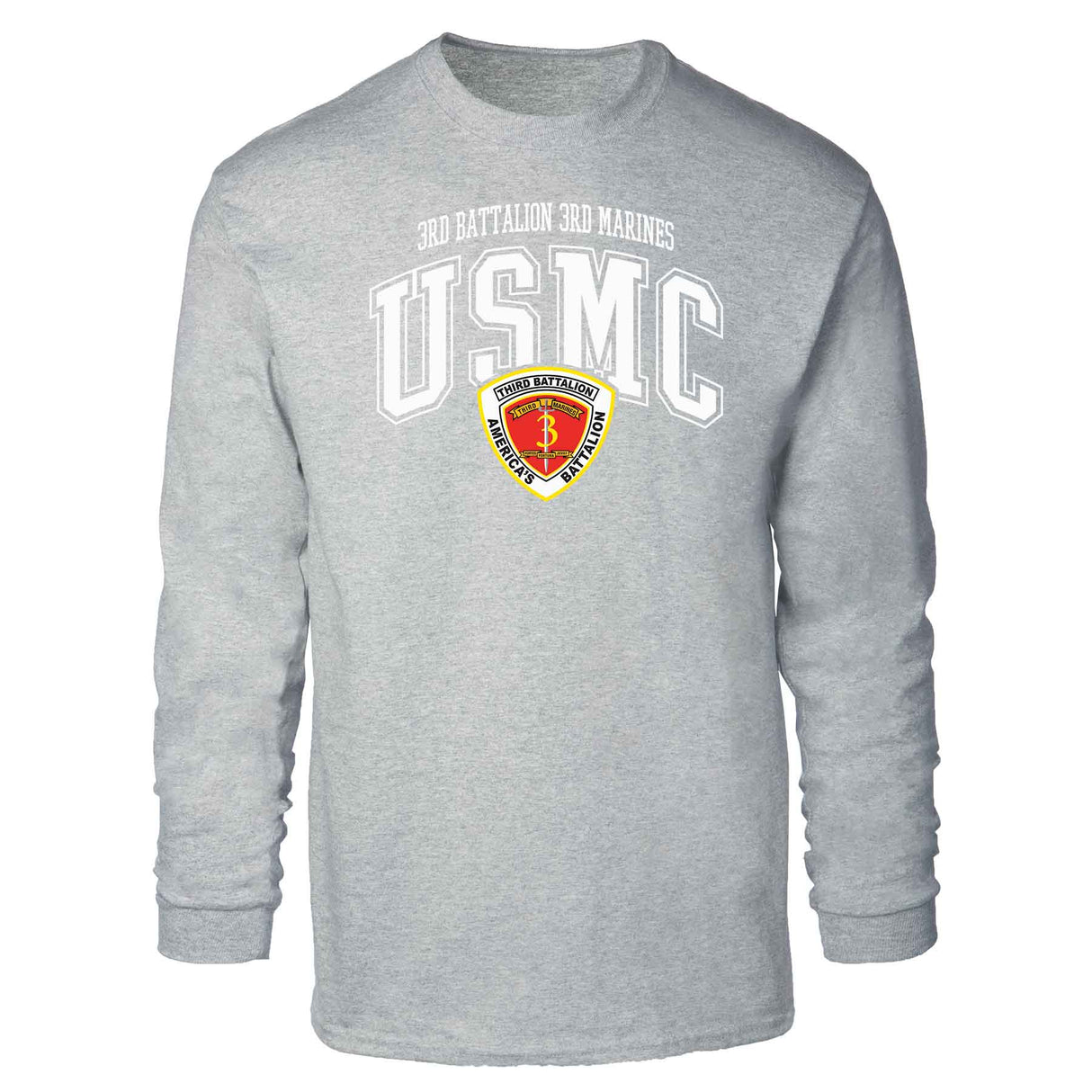 3rd Battalion 3rd Marines Arched Long Sleeve T-shirt - SGT GRIT