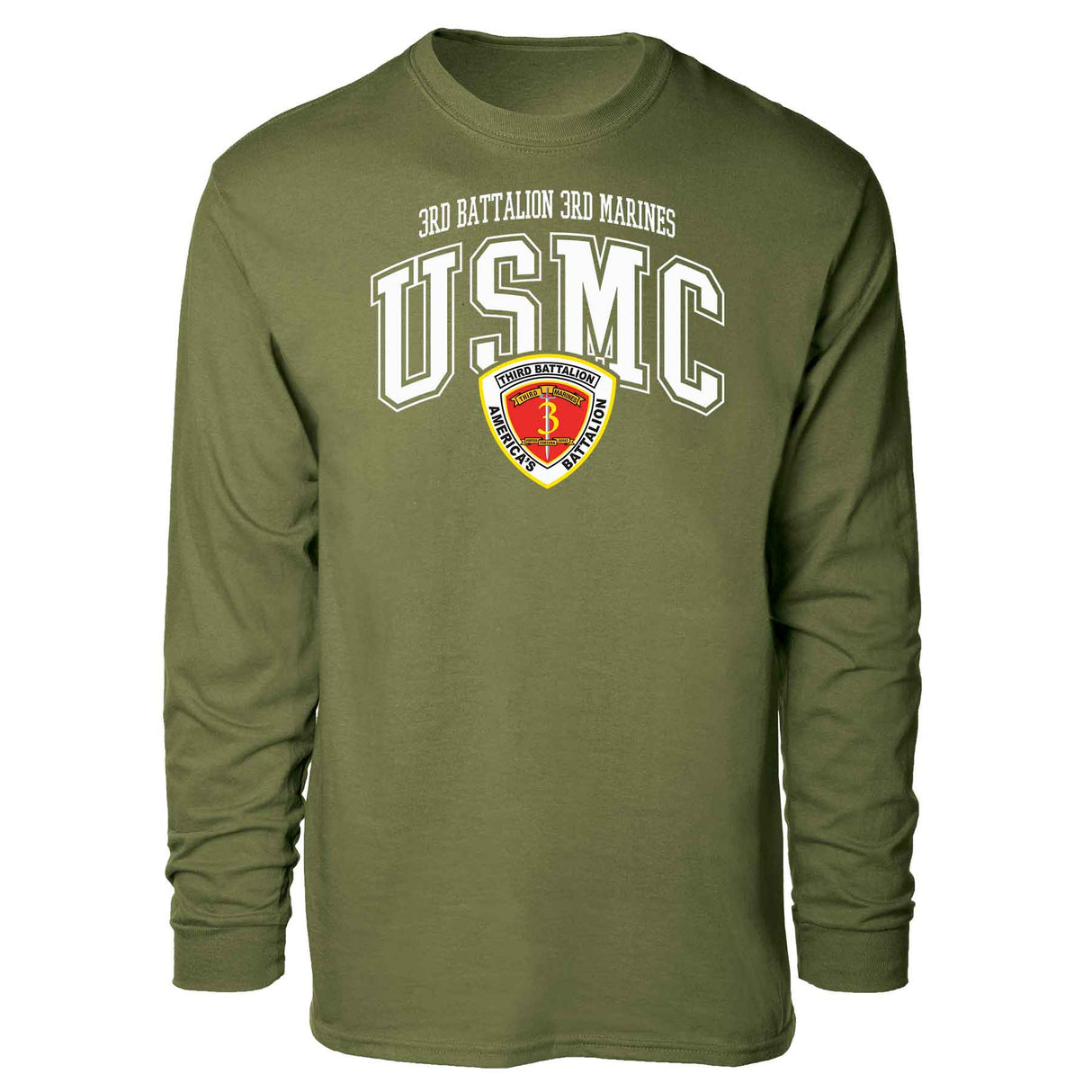 3rd Battalion 3rd Marines Arched Long Sleeve T-shirt - SGT GRIT