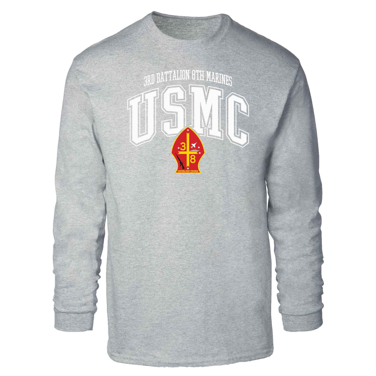 3rd Battalion 8th Marines Arched Long Sleeve T-shirt - SGT GRIT