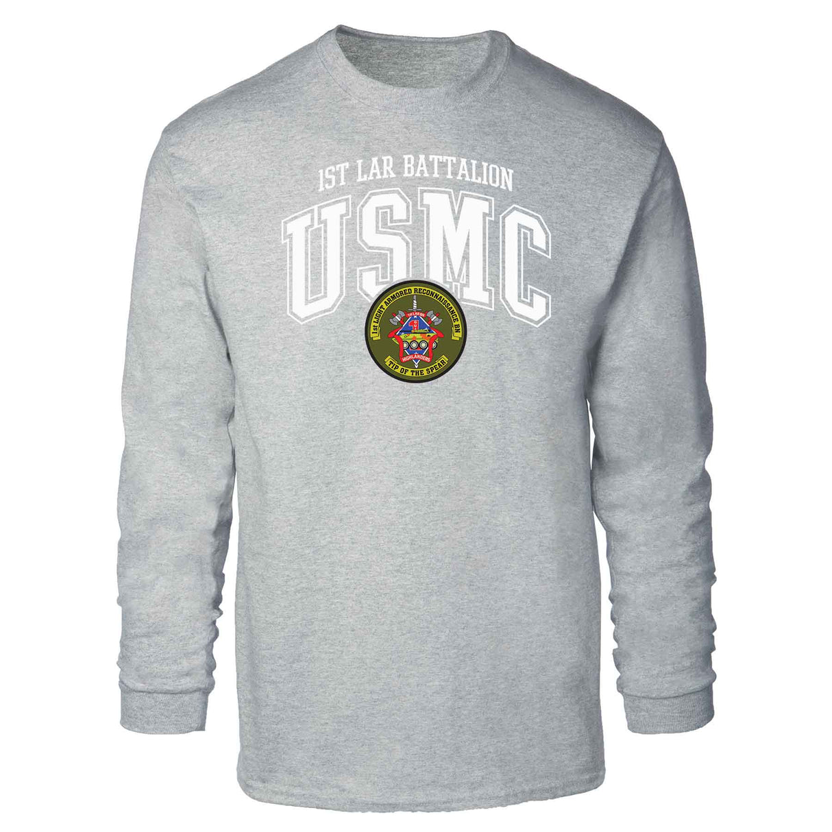1st LAR Battalion Arched Long Sleeve T-shirt - SGT GRIT