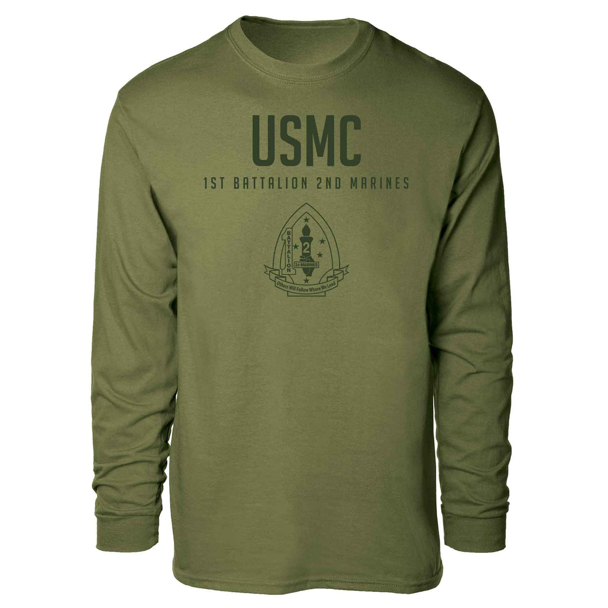 1st Battalion 2nd Marines Tonal Long Sleeve T-shirt - SGT GRIT
