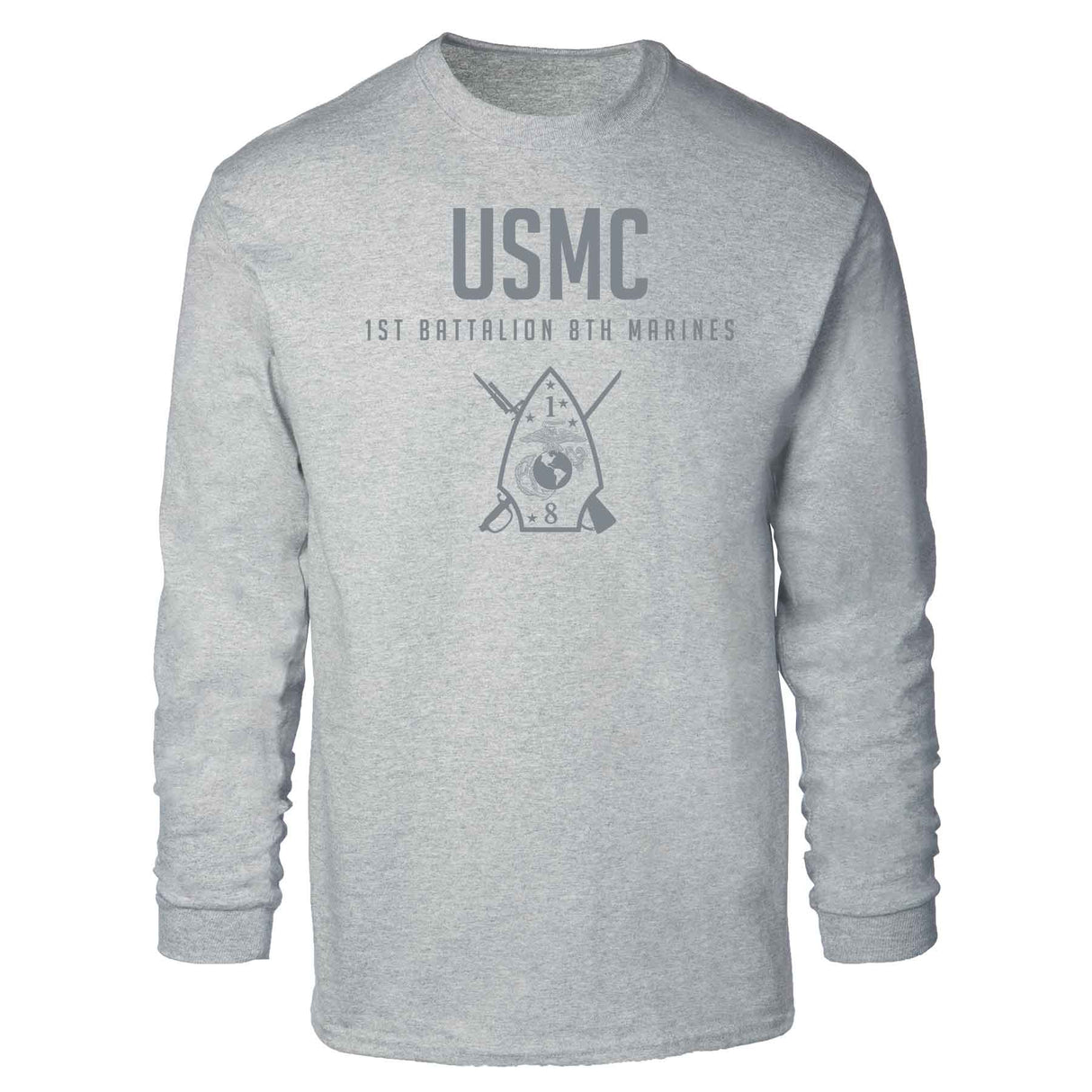 1st Battalion 8th Marines Tonal Long Sleeve T-shirt - SGT GRIT