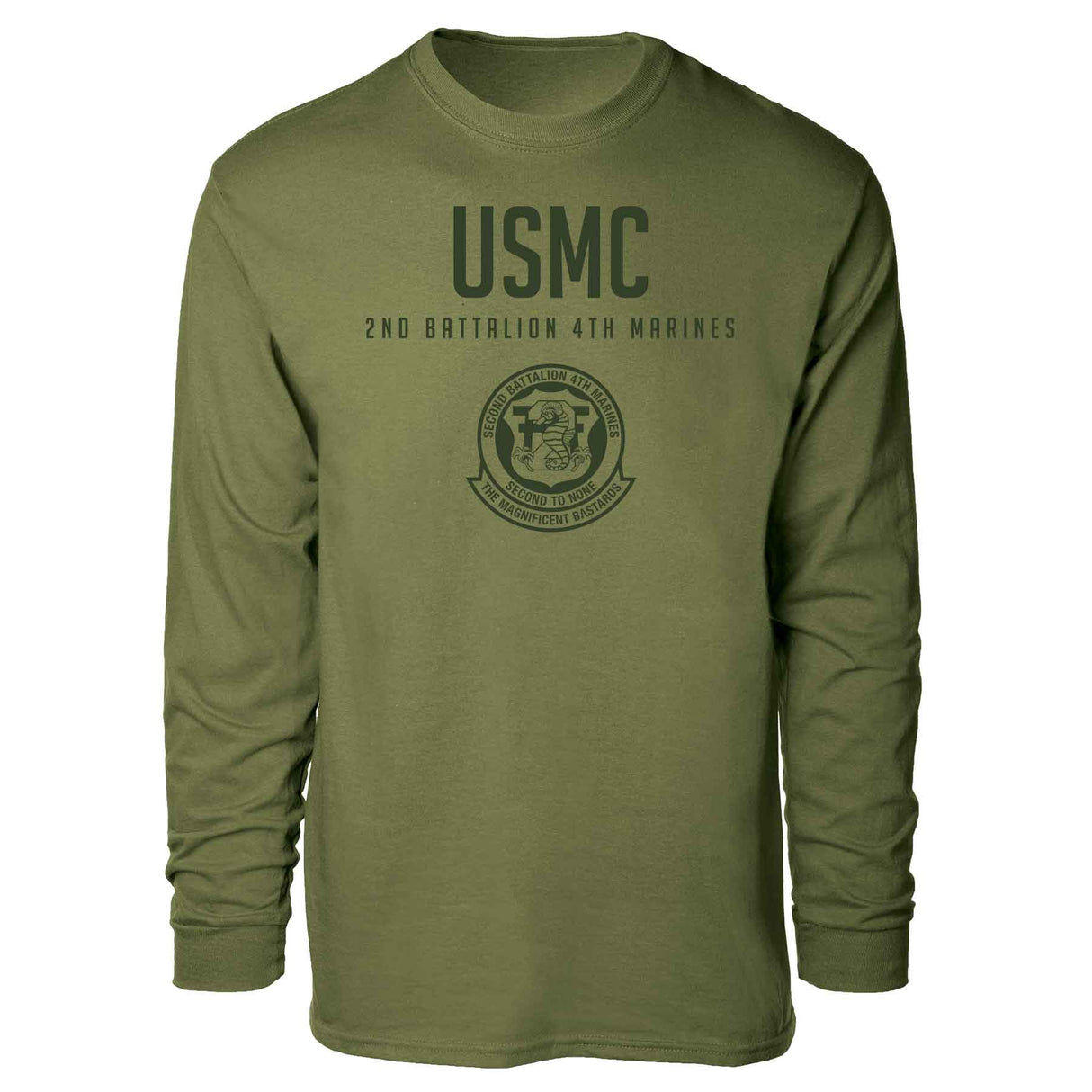 2nd Battalion 4th Marines Tonal Long Sleeve T-shirt - SGT GRIT