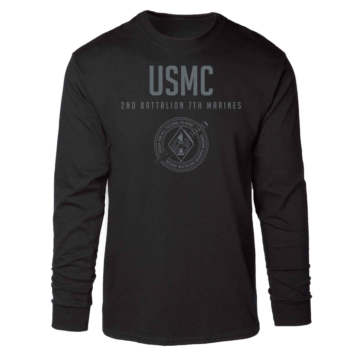 2nd Battalion 7th Marines Tonal Long Sleeve T-shirt - SGT GRIT