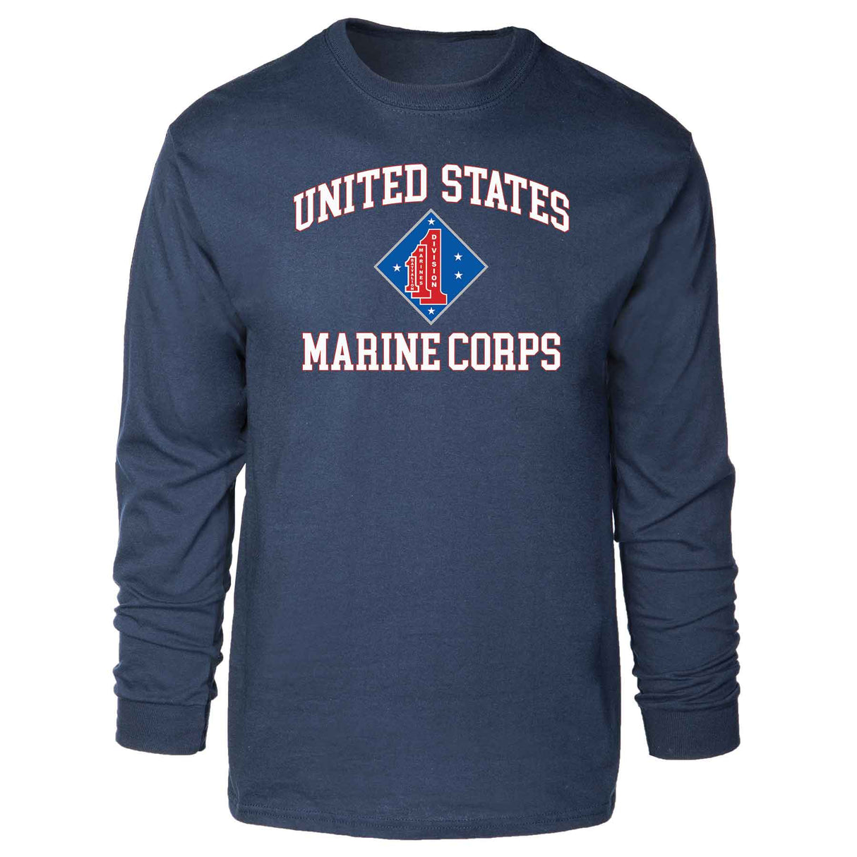 1st Battalion 1st Marines USMC Long Sleeve T-shirt - SGT GRIT