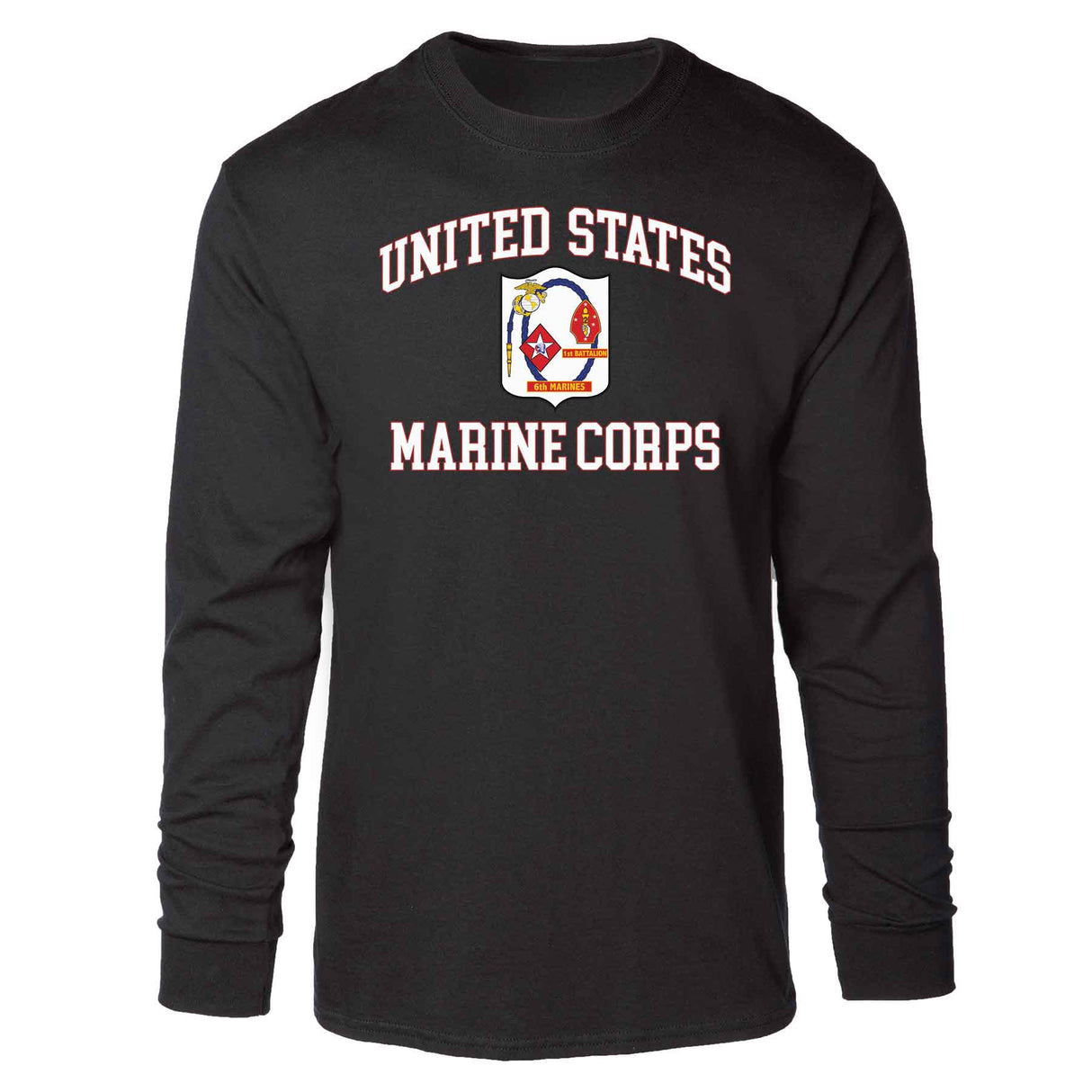 1st Battalion 6th Marines USMC Long Sleeve T-shirt - SGT GRIT