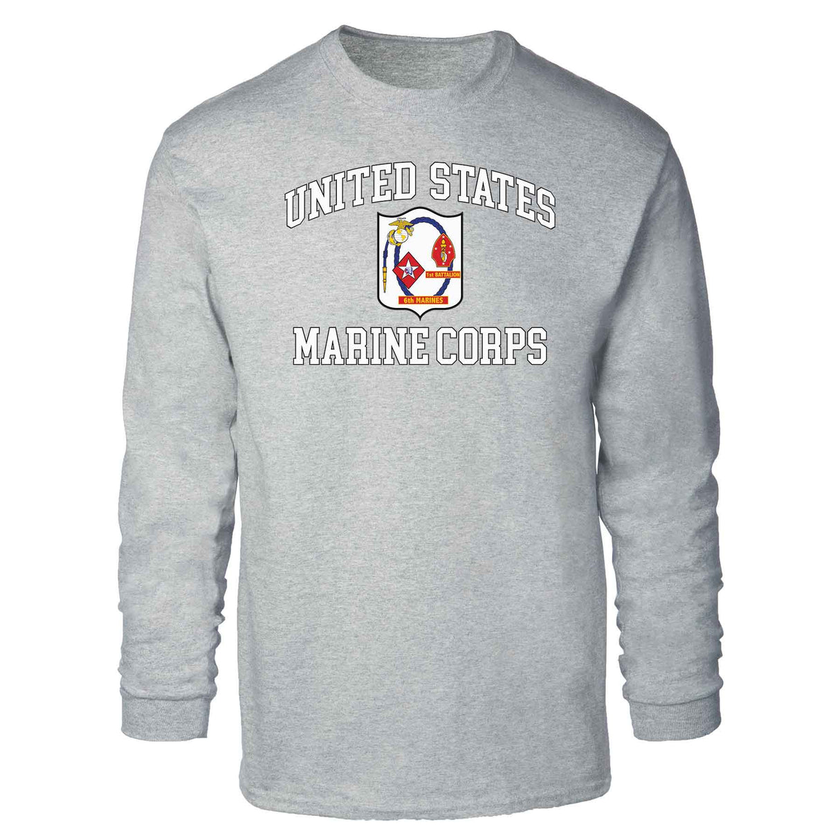 1st Battalion 6th Marines USMC Long Sleeve T-shirt - SGT GRIT