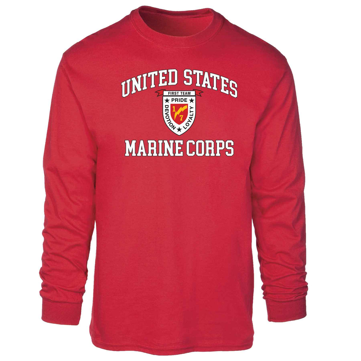 1st Battalion 7th Marines USMC Long Sleeve T-shirt - SGT GRIT