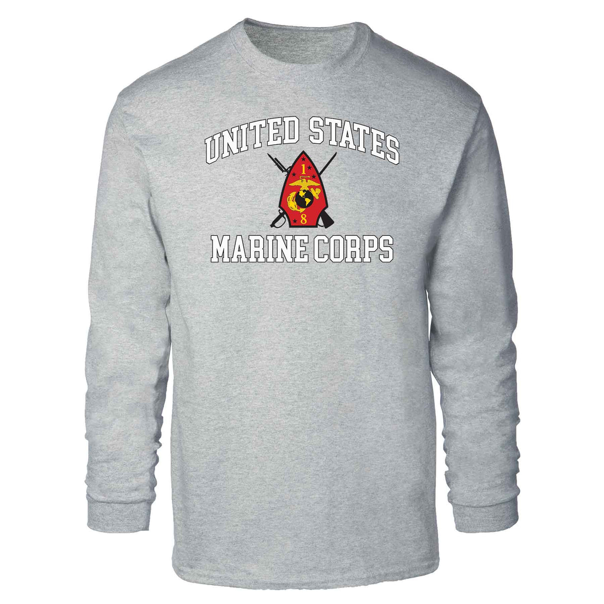 1st Battalion 8th Marines USMC Long Sleeve T-shirt - SGT GRIT