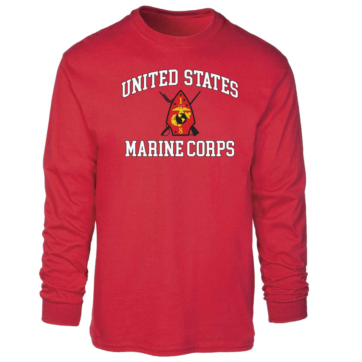 1st Battalion 8th Marines USMC Long Sleeve T-shirt - SGT GRIT