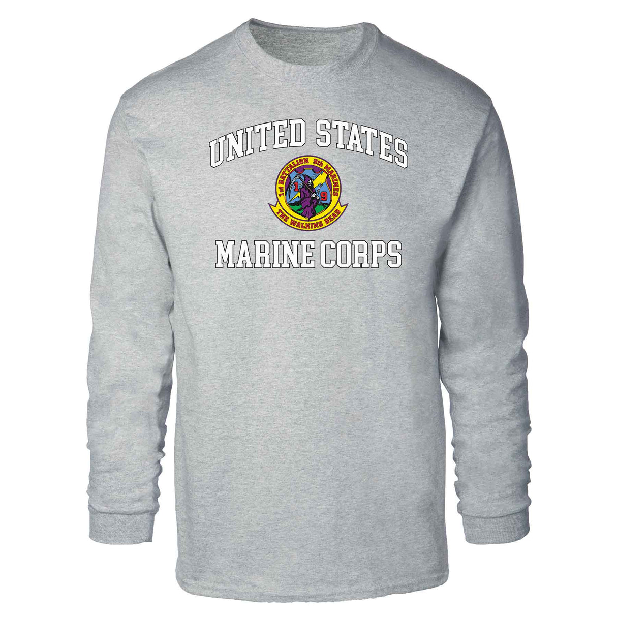 1st Battalion 9th Marines USMC Long Sleeve T-shirt - SGT GRIT