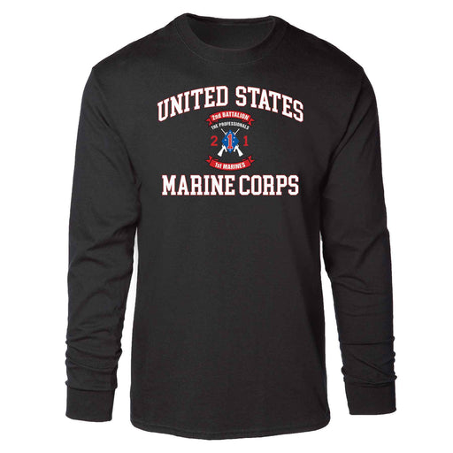 2nd Battalion 1st Marines USMC Long Sleeve T-shirt - SGT GRIT