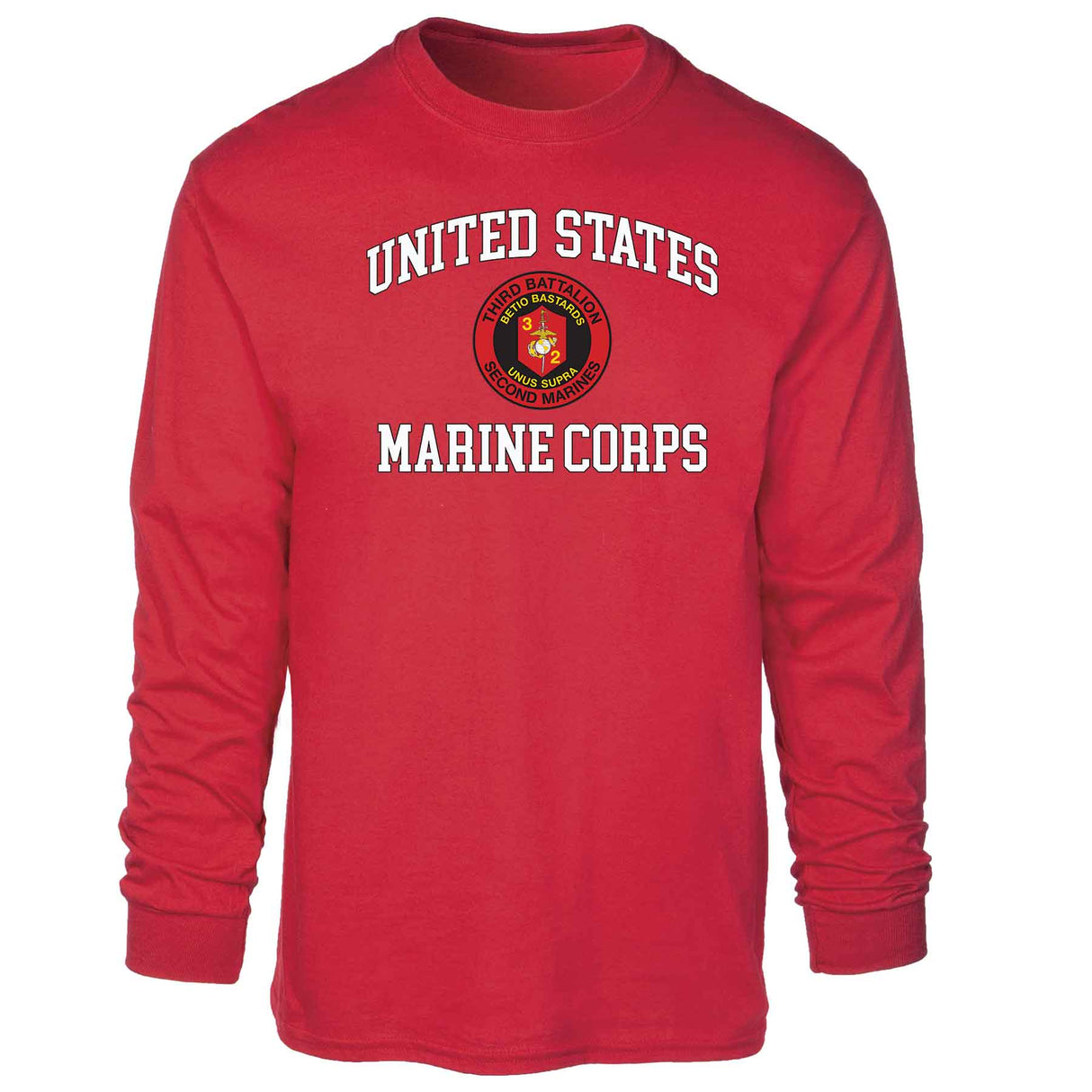 3rd Battalion 2nd Marines USMC Long Sleeve T-shirt - SGT GRIT