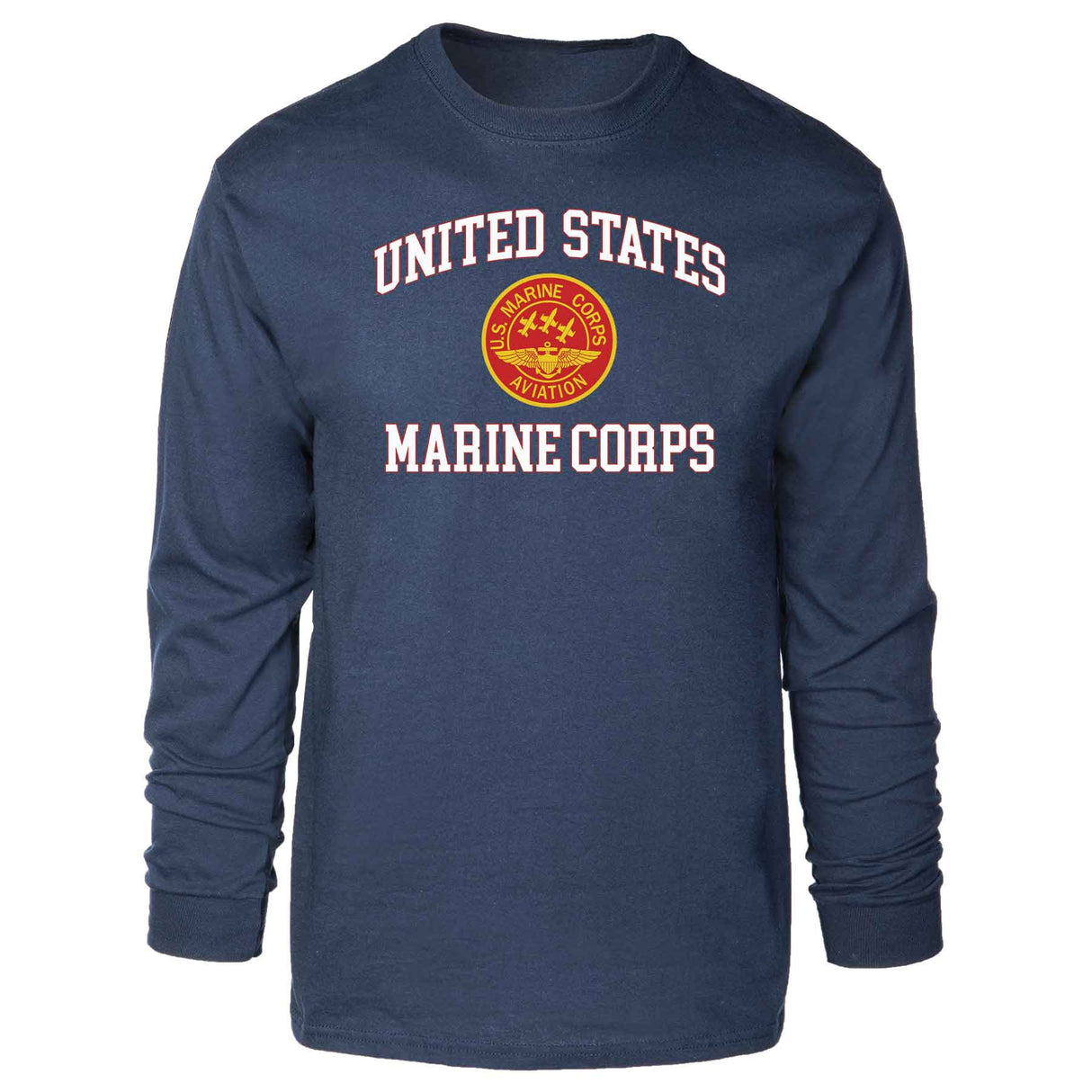 Red Marine Corps Aviation USMC Long Sleeve T-shirt - SGT GRIT