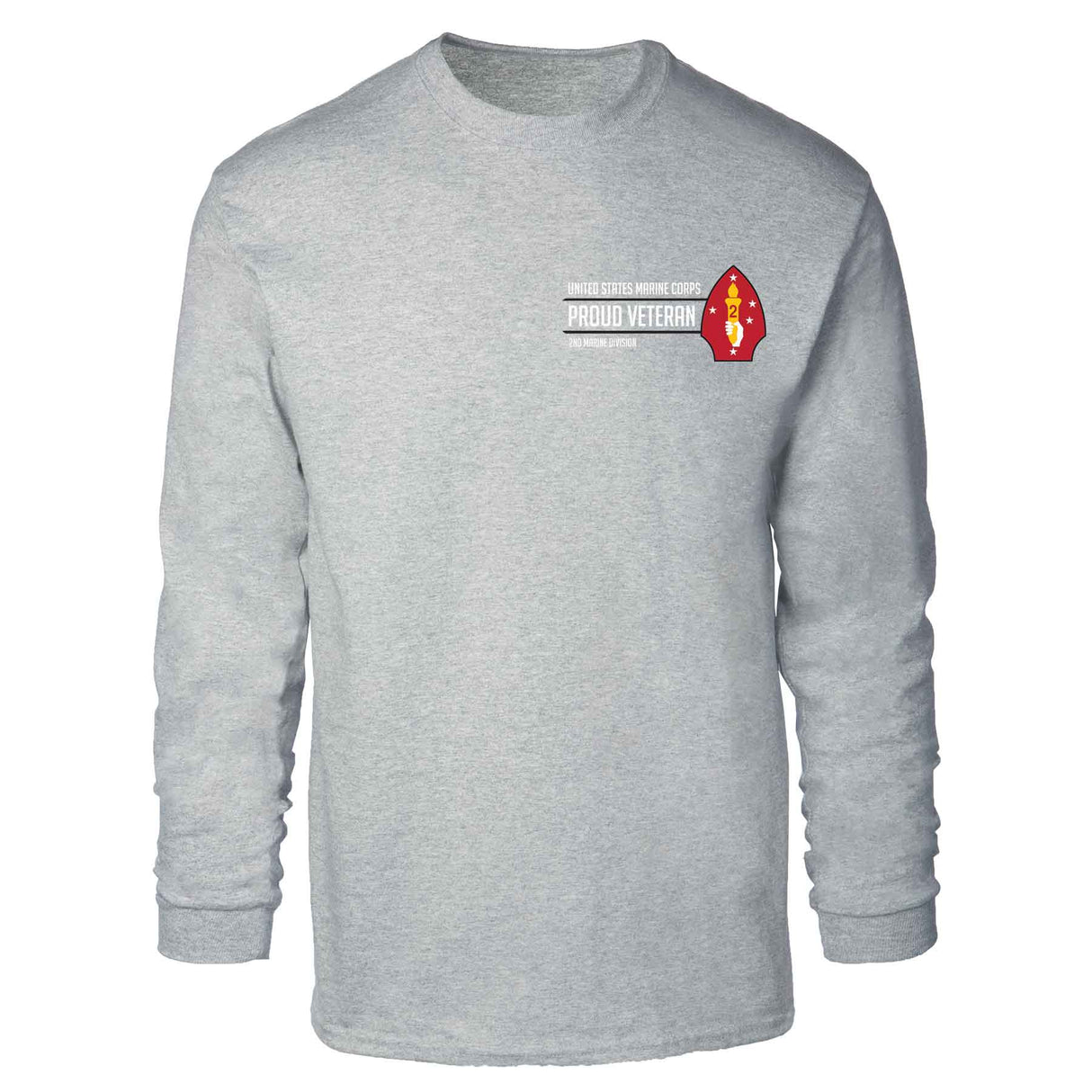 2nd Marine Division Proud Veteran Long Sleeve T-shirt - SGT GRIT