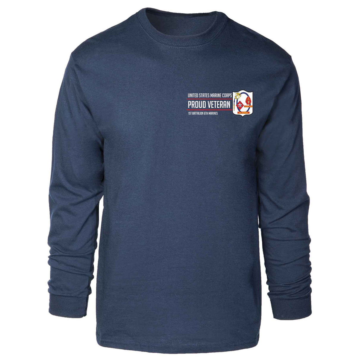 1st Battalion 6th Marines Proud Veteran Long Sleeve T-shirt - SGT GRIT