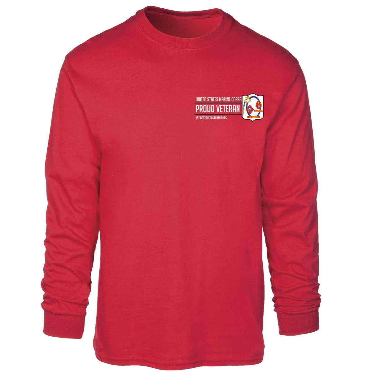 1st Battalion 6th Marines Proud Veteran Long Sleeve T-shirt - SGT GRIT