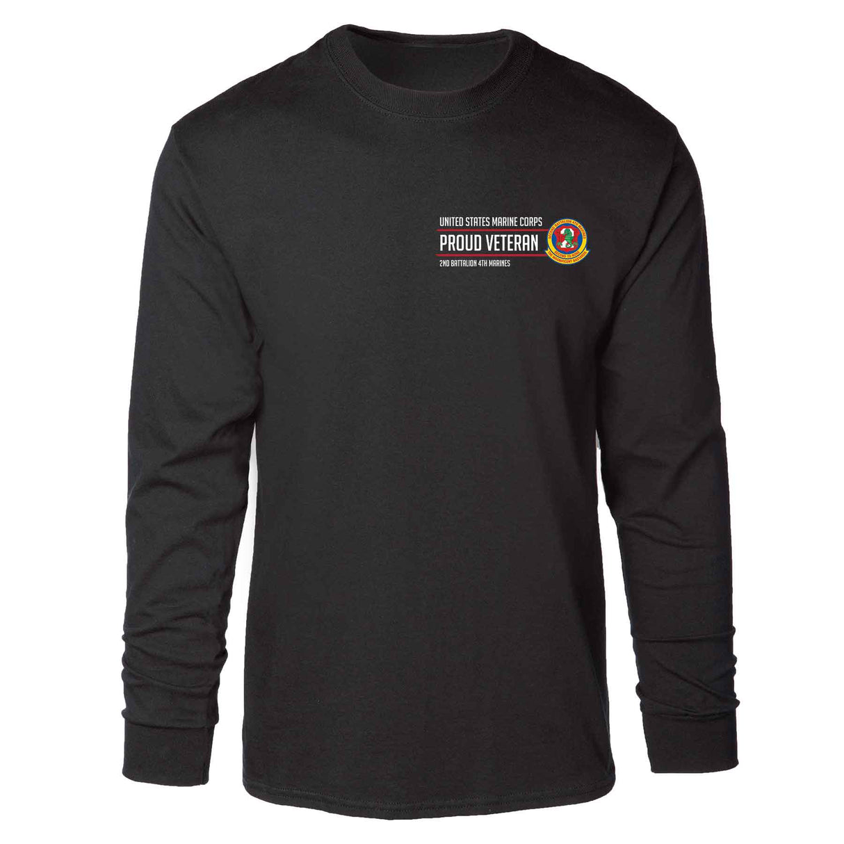 2nd Battalion 4th Marines Proud Veteran Long Sleeve T-shirt - SGT GRIT