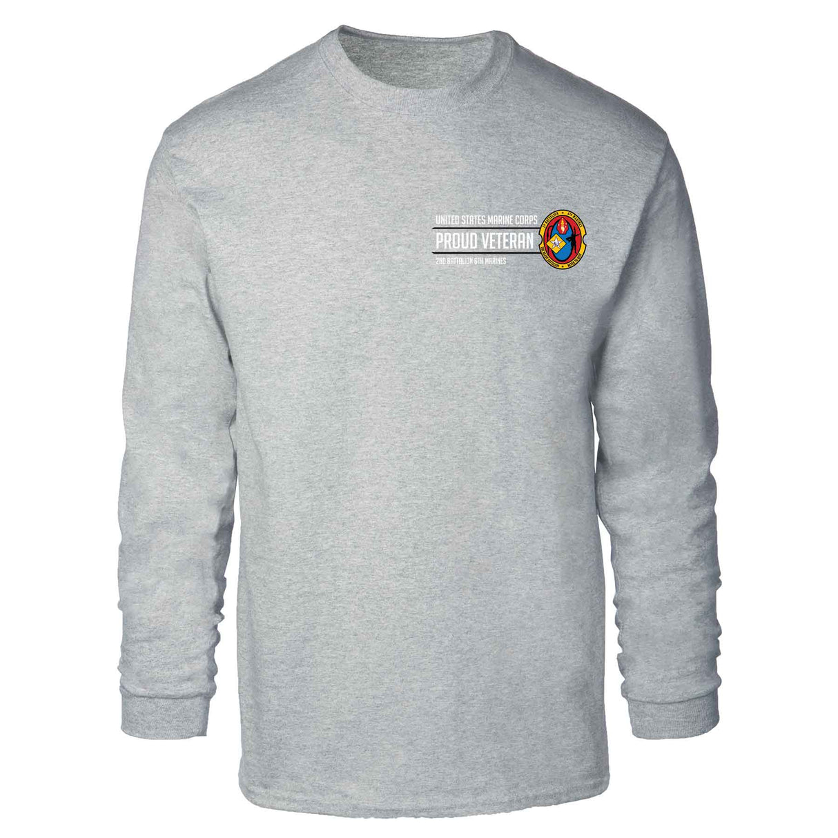 2nd Battalion 6th Marines Proud Veteran Long Sleeve T-shirt - SGT GRIT