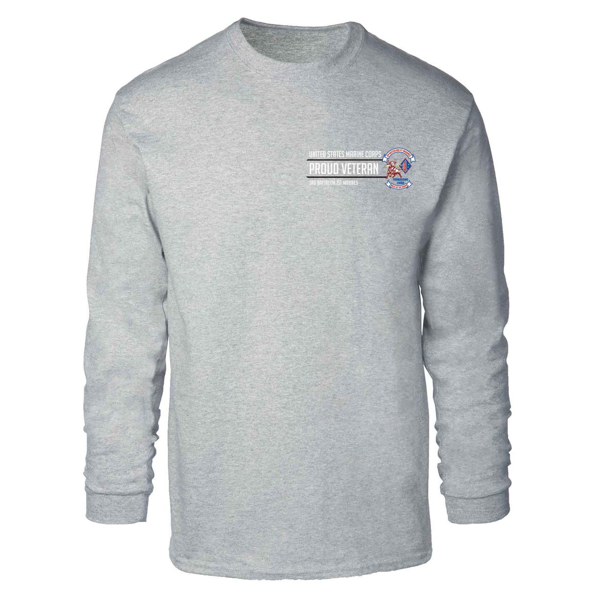 3rd Battalion 1st Marines Proud Veteran Long Sleeve T-shirt - SGT GRIT