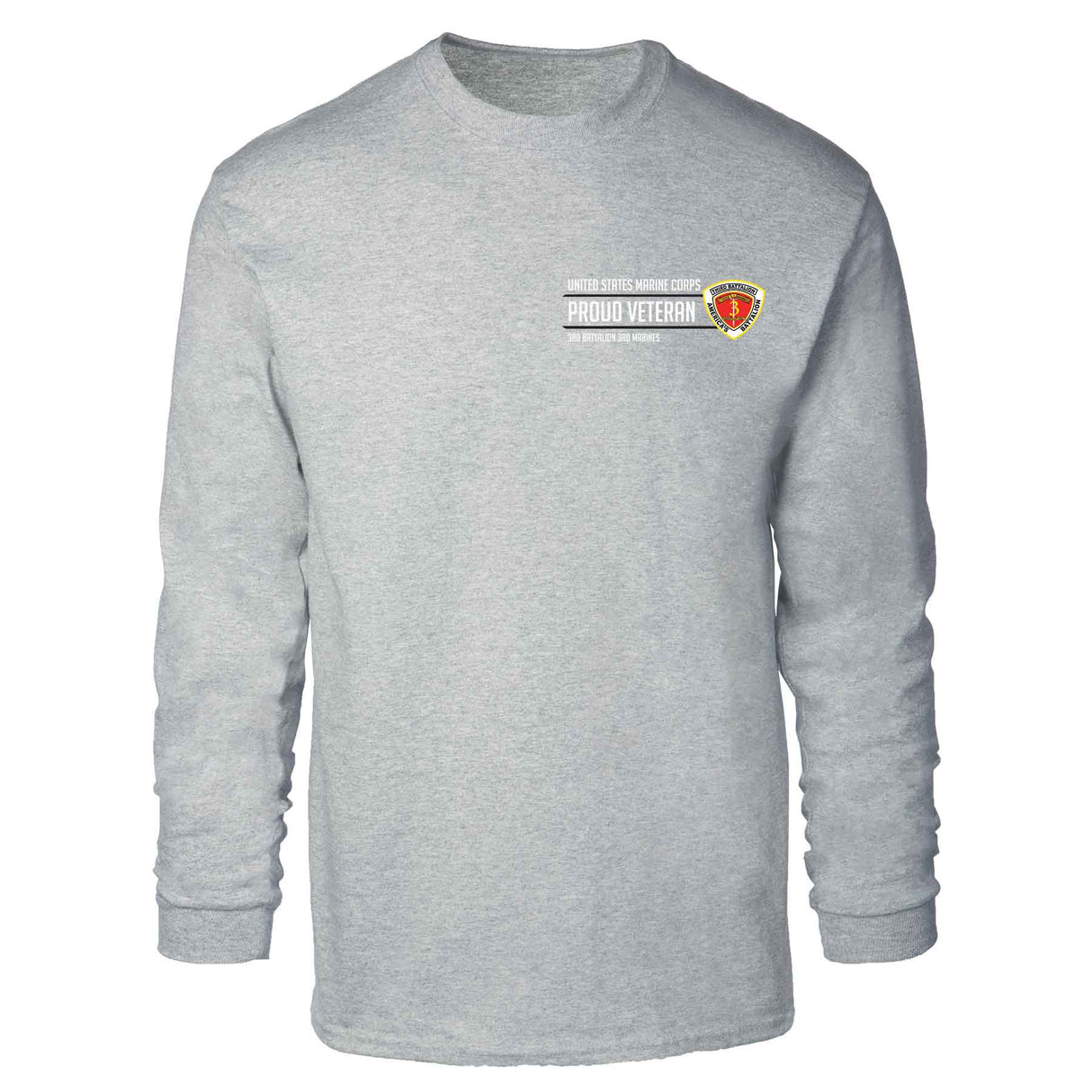 3rd Battalion 3rd Marines Proud Veteran Long Sleeve T-shirt - SGT GRIT