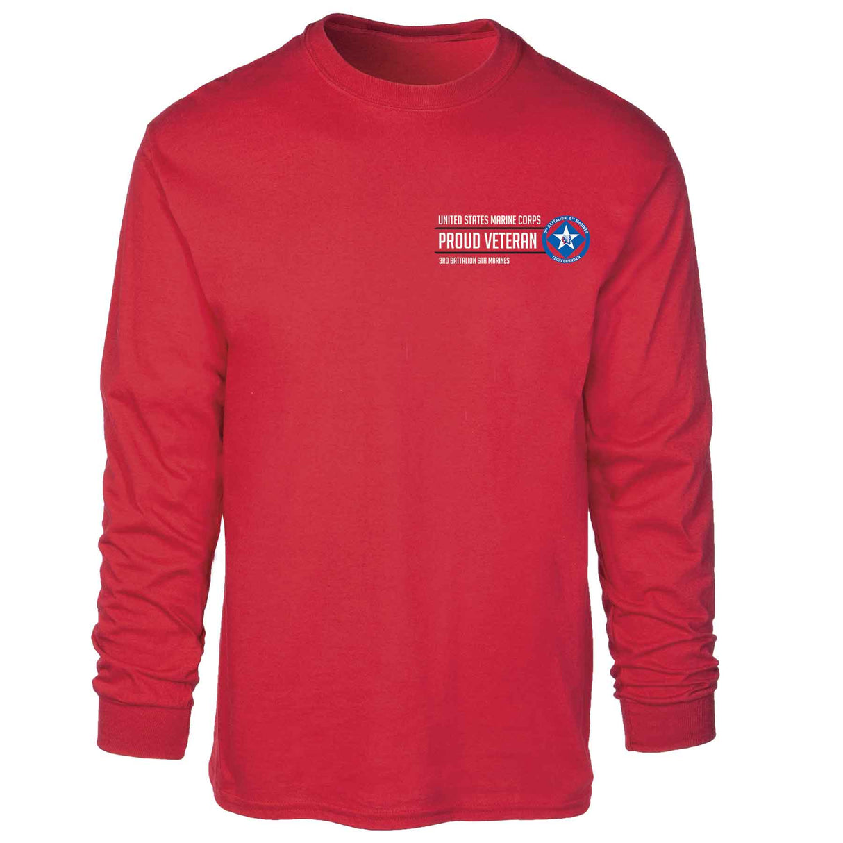 3rd Battalion 6th Marines Proud Veteran Long Sleeve T-shirt - SGT GRIT