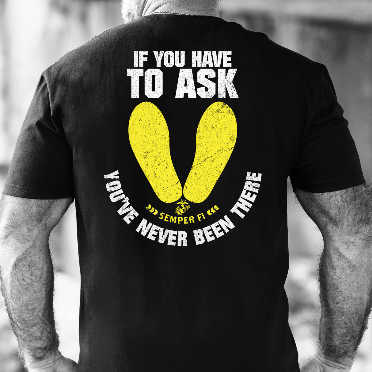 USMC 'If You Have to Ask' Graphic Black T-shirt - SGT GRIT