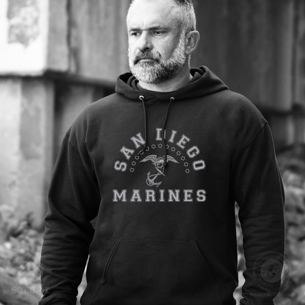 MCRD Vintage Eagle & Anchor Hoodie - SGT GRIT
