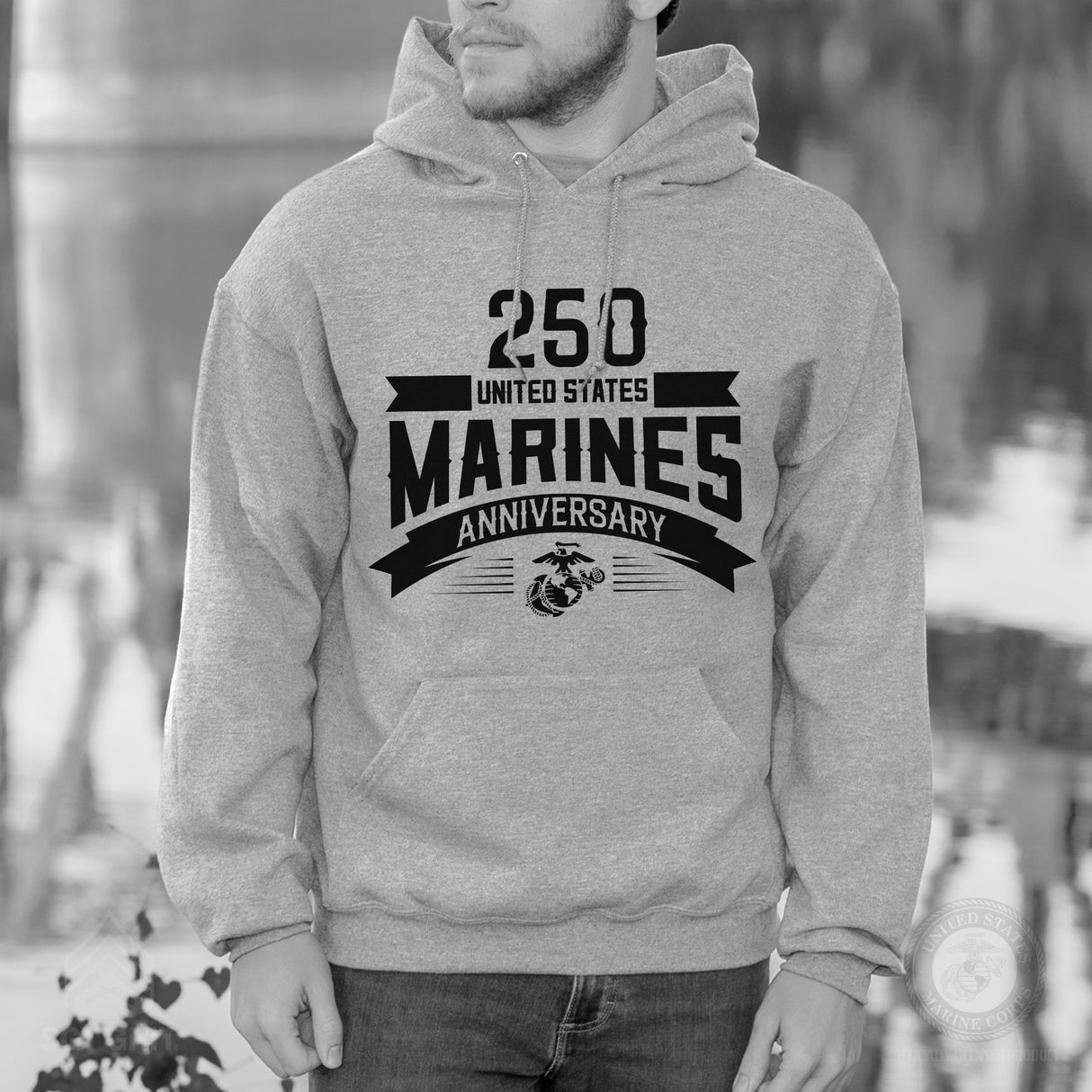 USMC 250th Anniversary Ribbon Hoodie - SGT GRIT