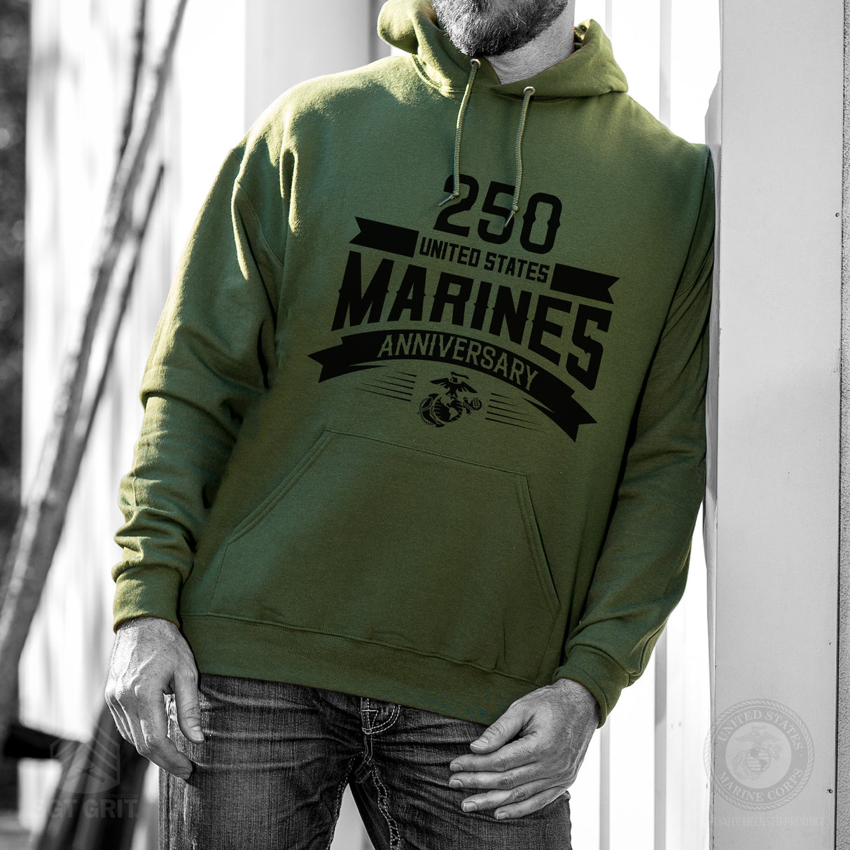 USMC 250th Anniversary Ribbon Hoodie - SGT GRIT
