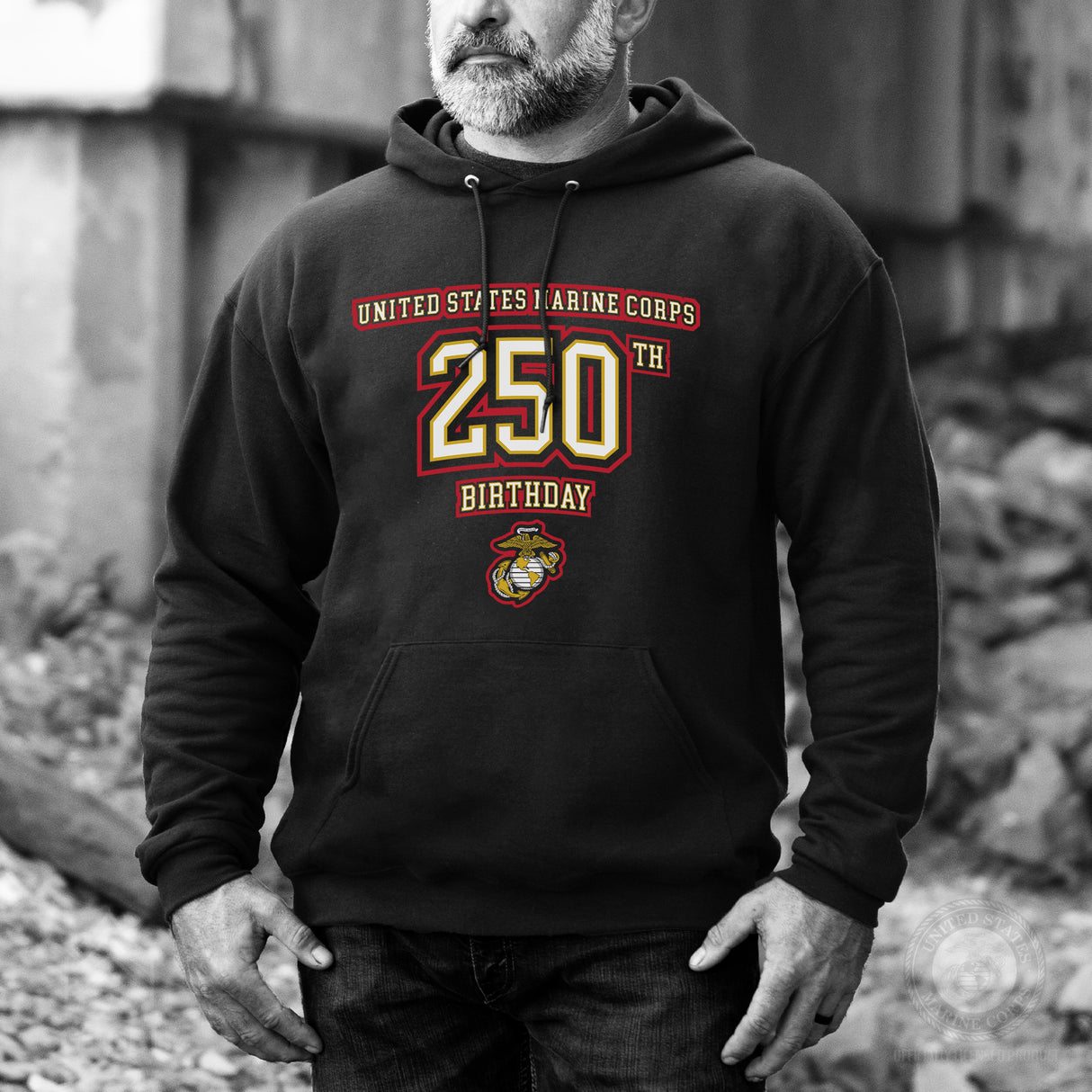 USMC 250th Birthday Athletic Hoodie - SGT GRIT