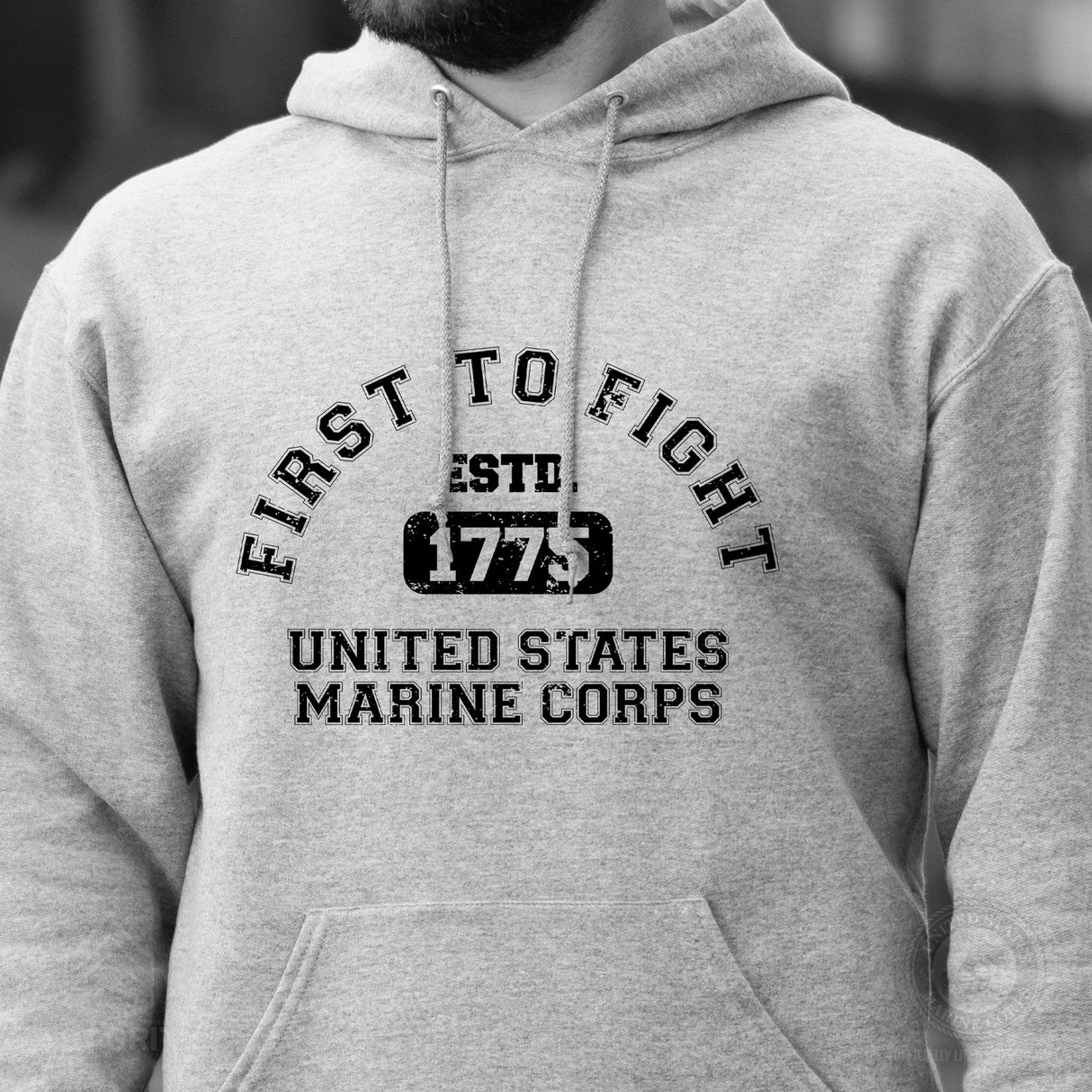 First to Fight Collegiate USMC Hoodie - SGT GRIT