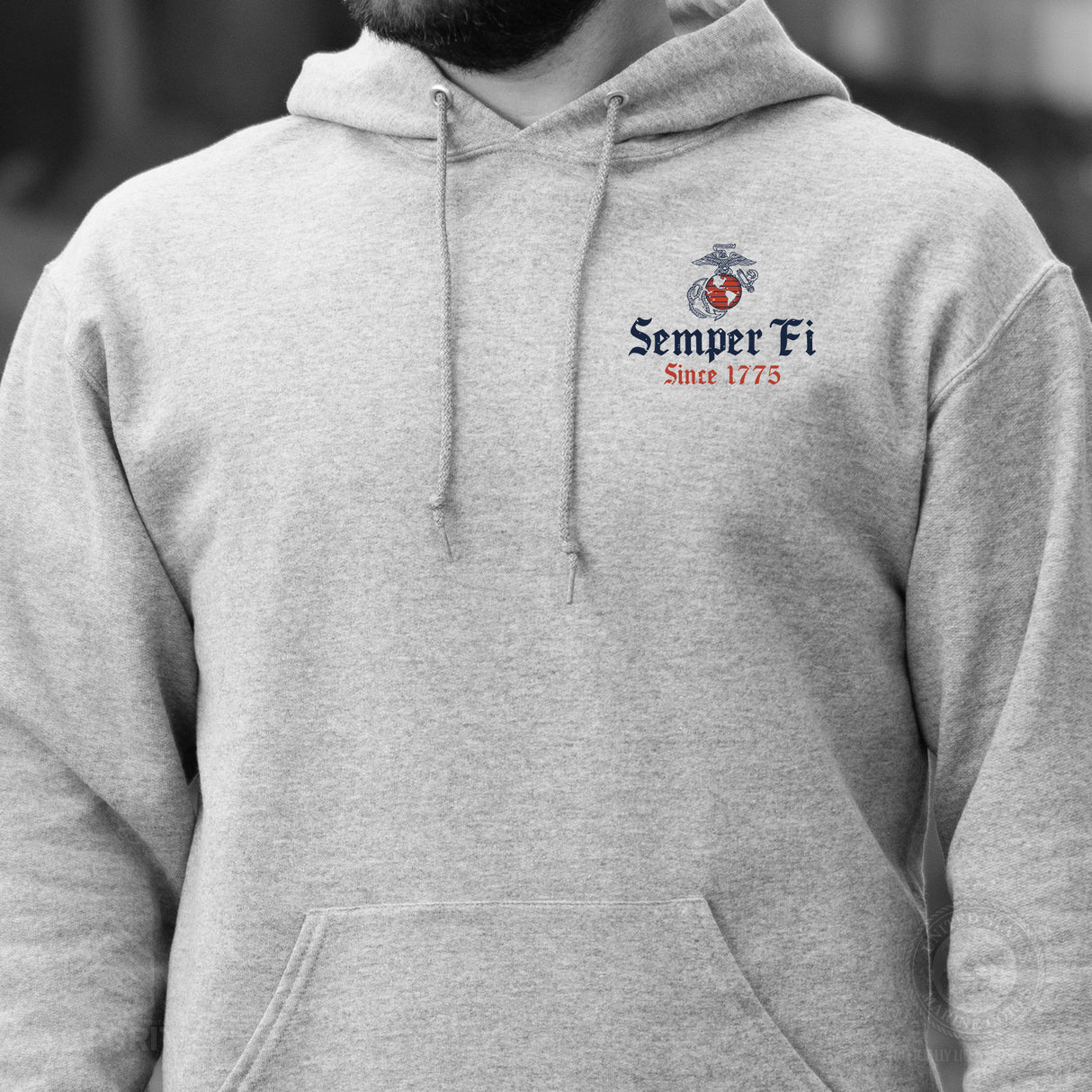 USMC Battle Ready ’75 Hoodie – Back Design - SGT GRIT