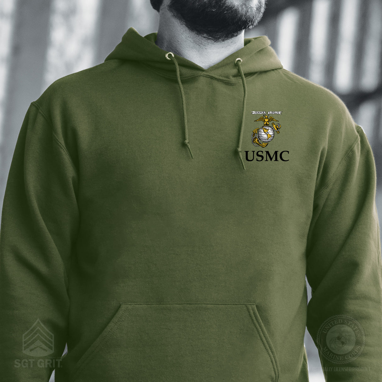 Old School Eagle, Globe, and Anchor Hoodie - SGT GRIT