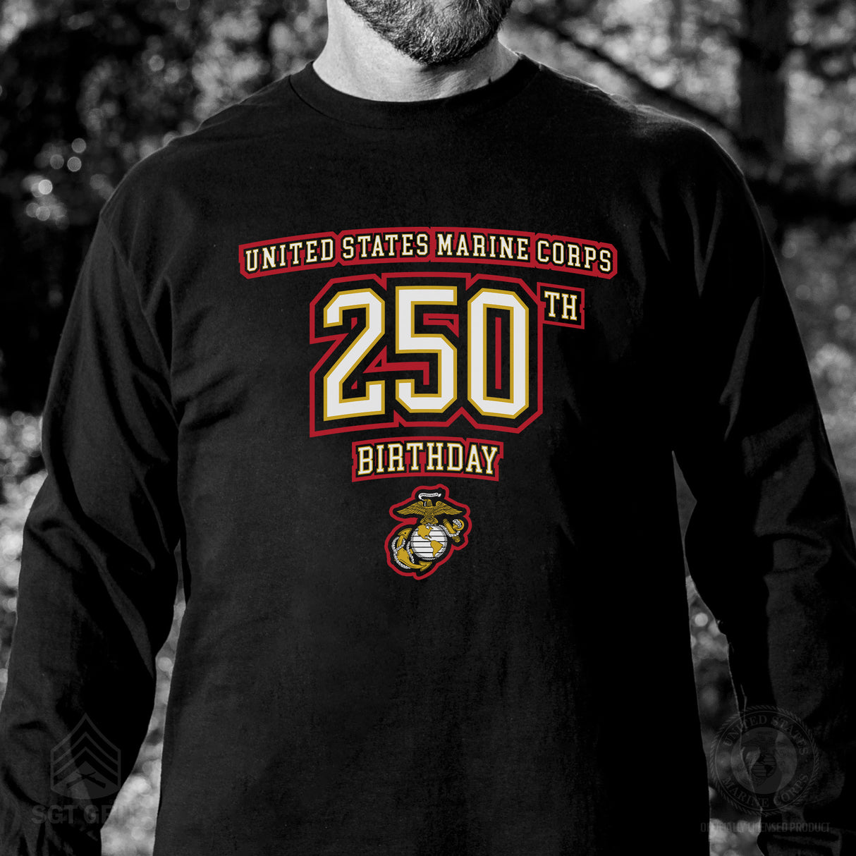 USMC 250th Birthday Athletic Long Sleeve Shirt - SGT GRIT