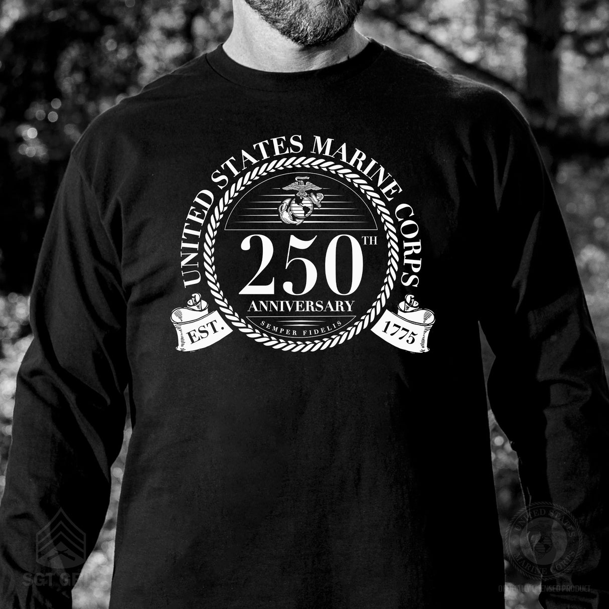USMC 250th Anniversary Formal Long Sleeve Shirt - SGT GRIT