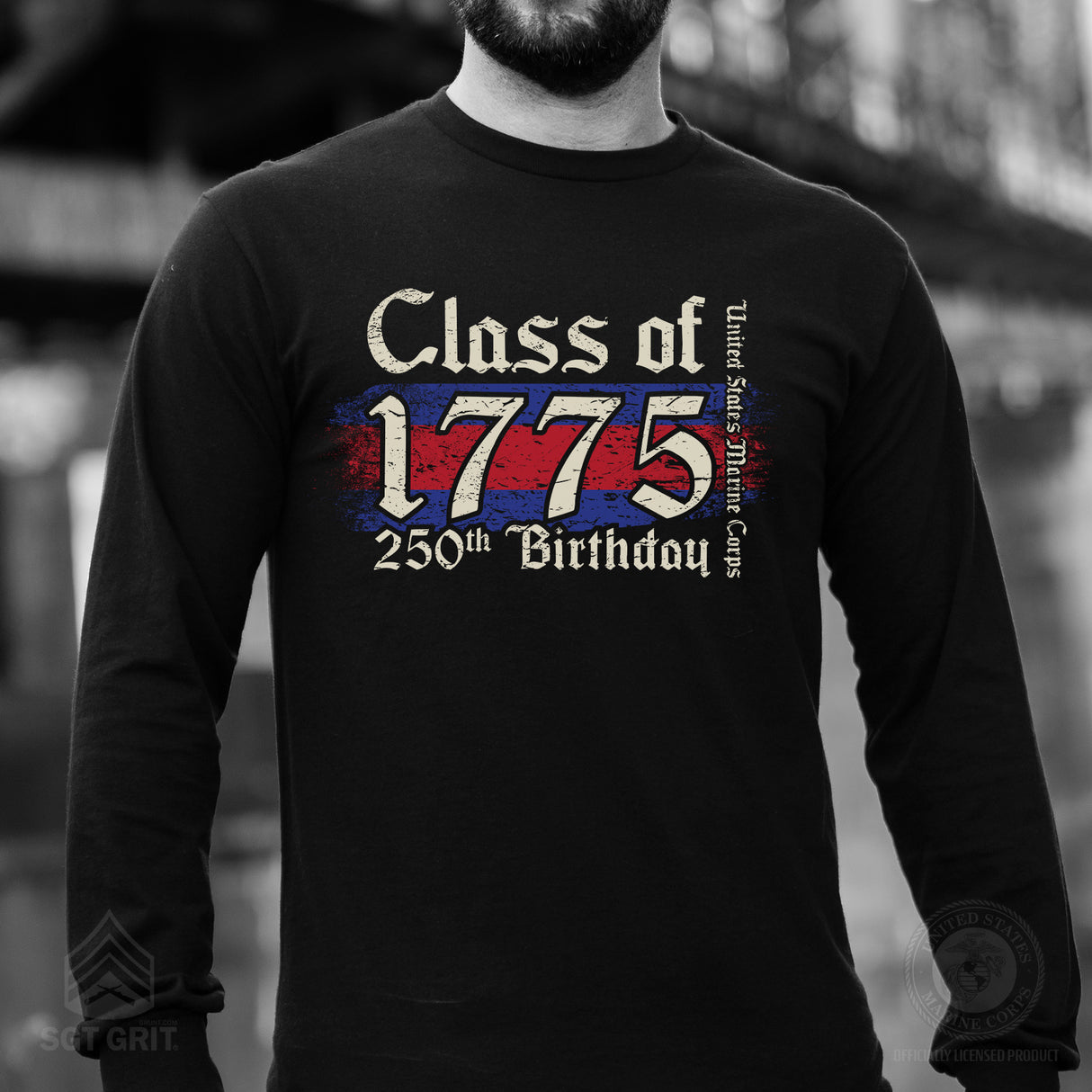 USMC 250th Birthday Class of 1775 Long Sleeve Shirt - SGT GRIT