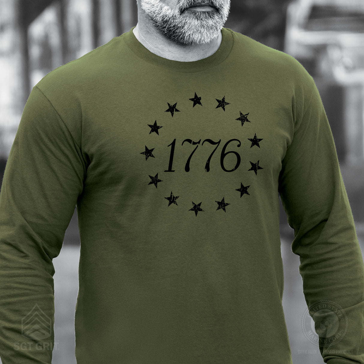 1776 Betsy Ross Flag Long Sleeve T-Shirt - SGT GRIT