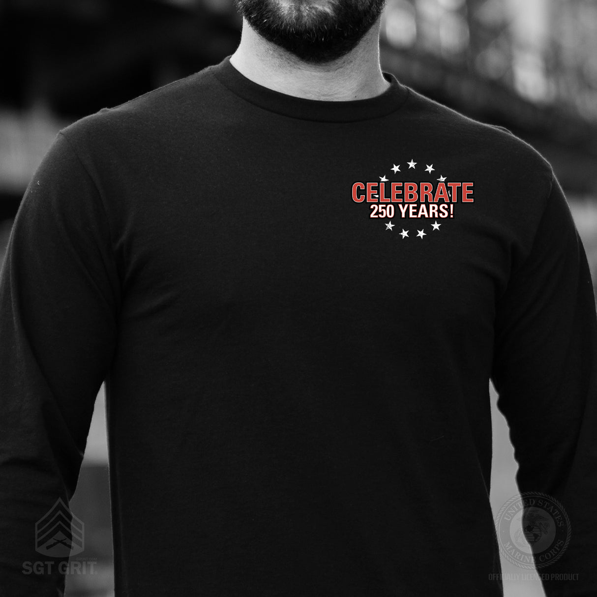 I Want You to Celebrate 250 Years Long Sleeve T-Shirt - Back Design - SGT GRIT