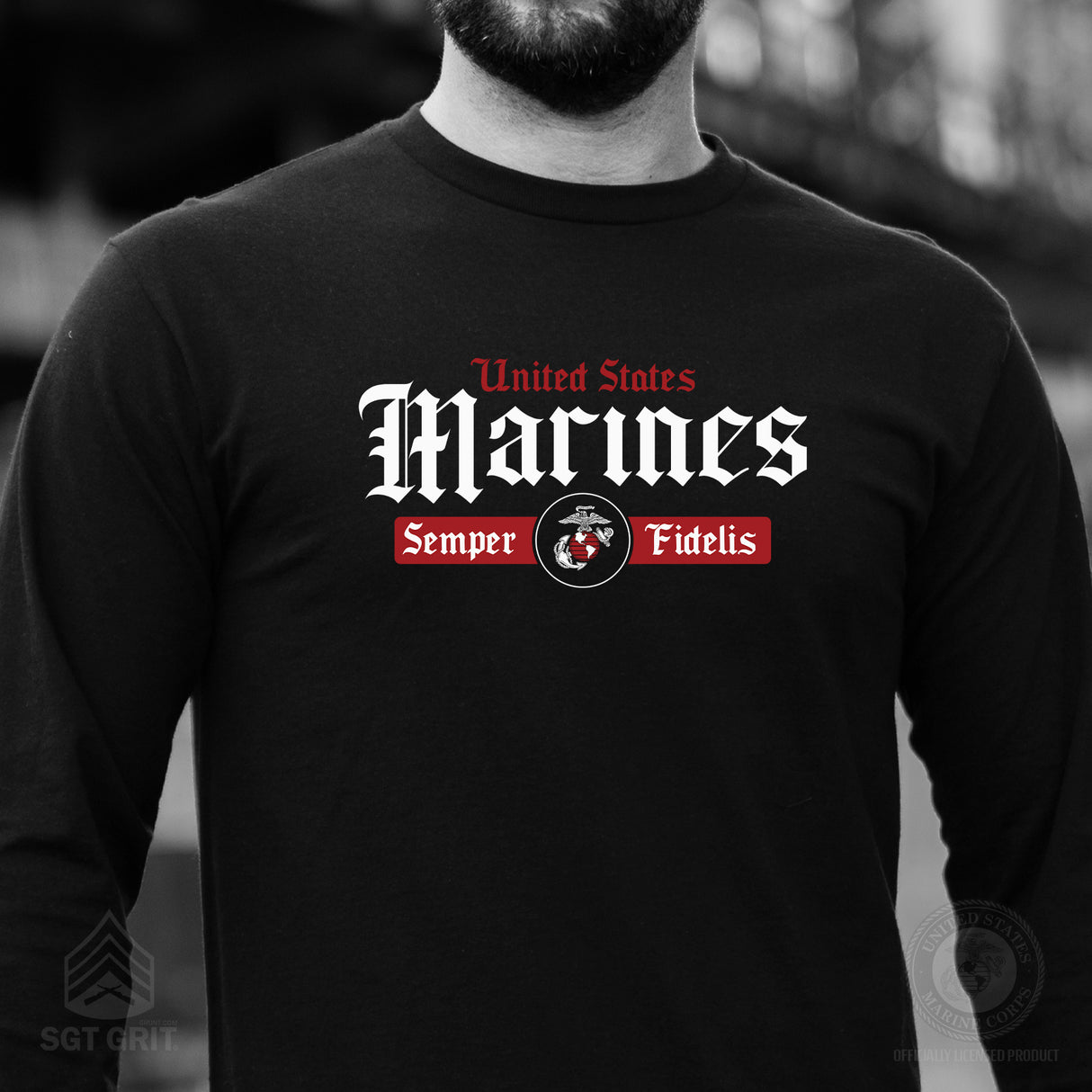 Classic United States Marines Long Sleeve T-Shirt - SGT GRIT