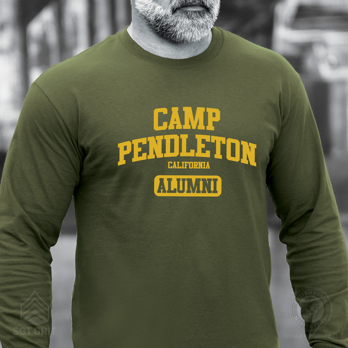 Marine Corps Camp Collegiate Alumni Long Sleeve T-Shirt - SGT GRIT