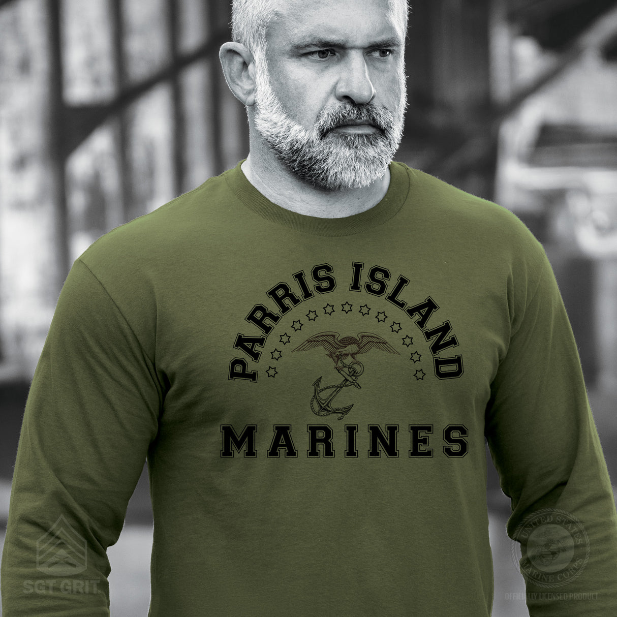 MCRD Vintage Long Sleeve T-Shirt - SGT GRIT